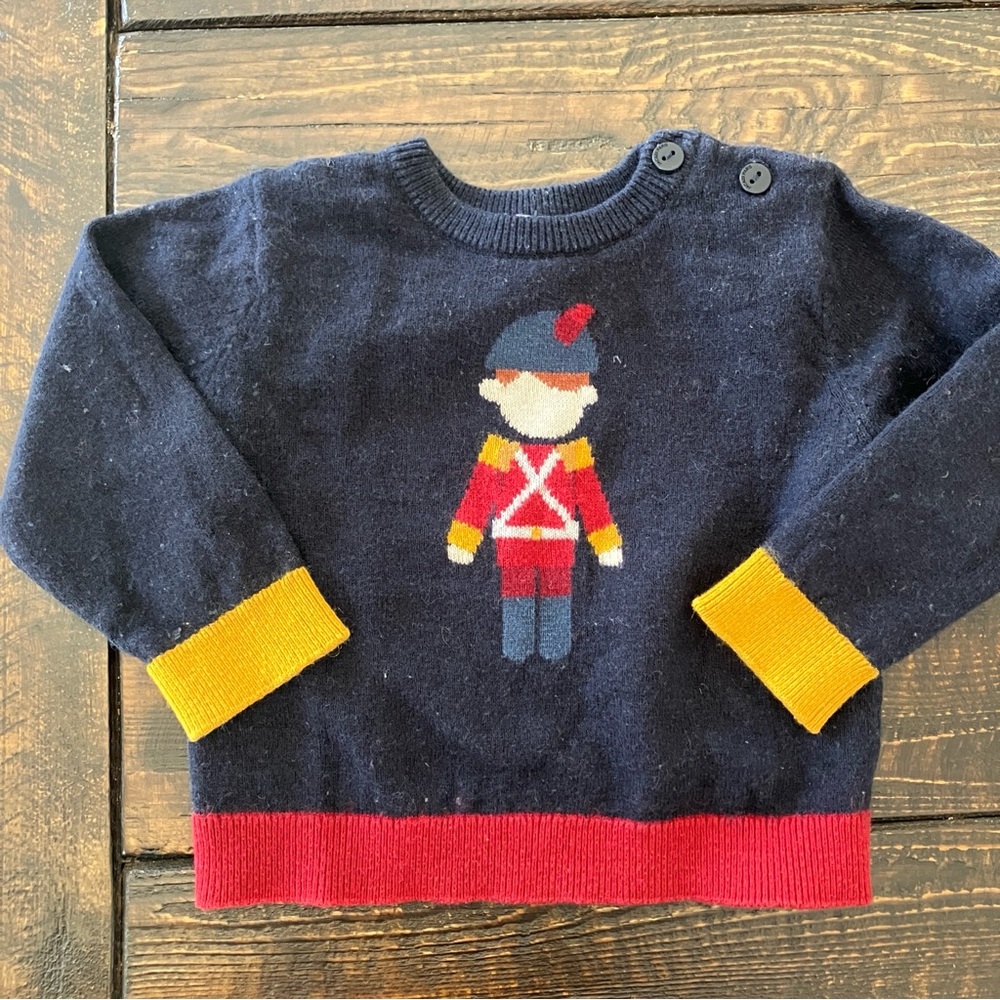 Jacadi Navy Toy Soldier Sweater - Size 12m